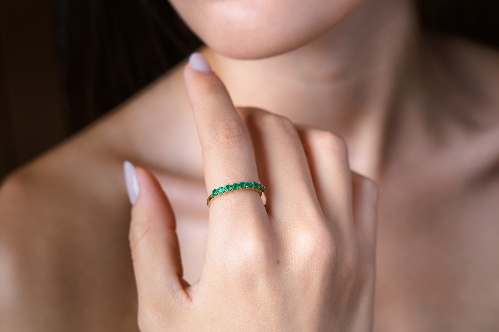 Churumbela de Esmeraldas - Oro Amarillo 14k
