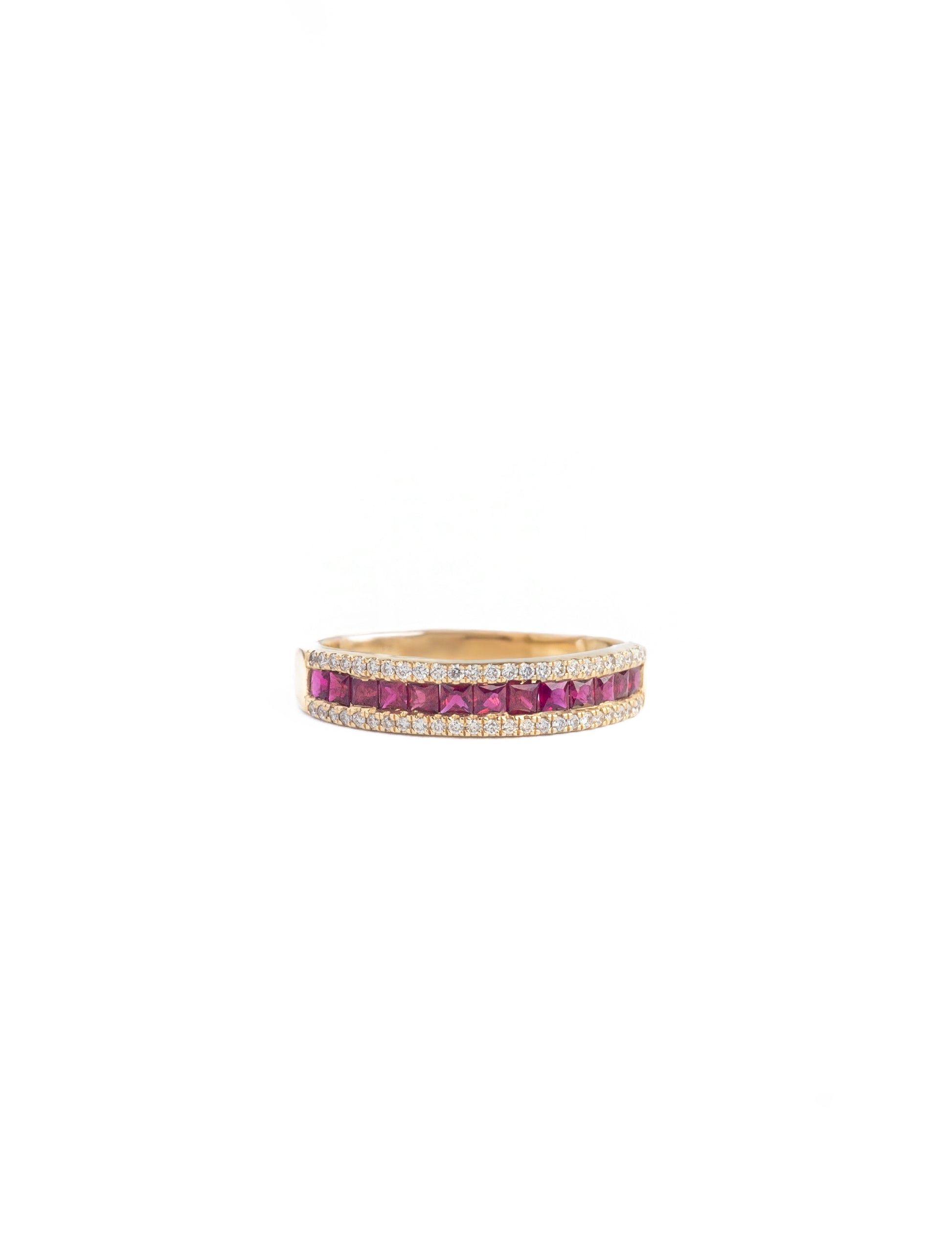 Churumbela de Rubí y Diamantes – Oro Amarillo 14k