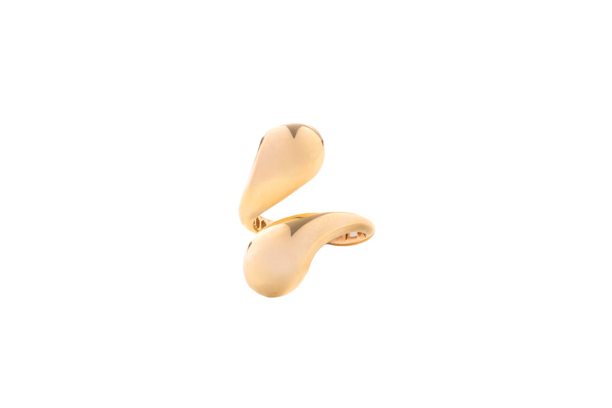 Anillo en Oro Amarillo 10k con Diseño de Doble Gota