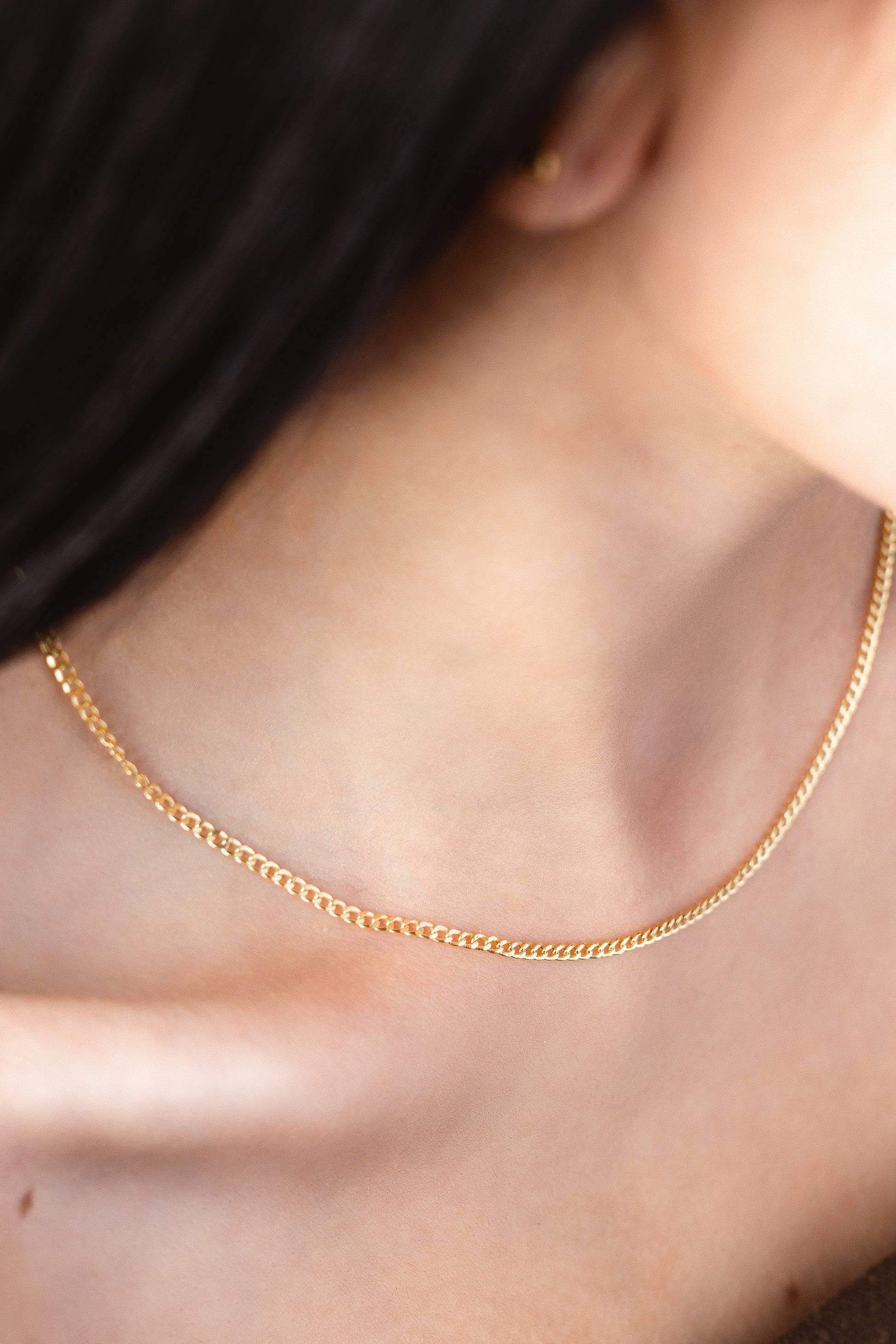 Cadena Barbada Oro Amarillo 14k