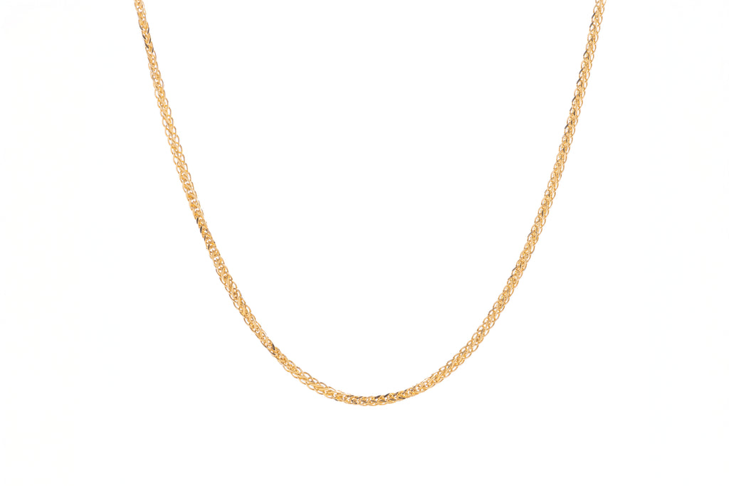 Cadena Tipo Espiga Oro Amarillo 14k