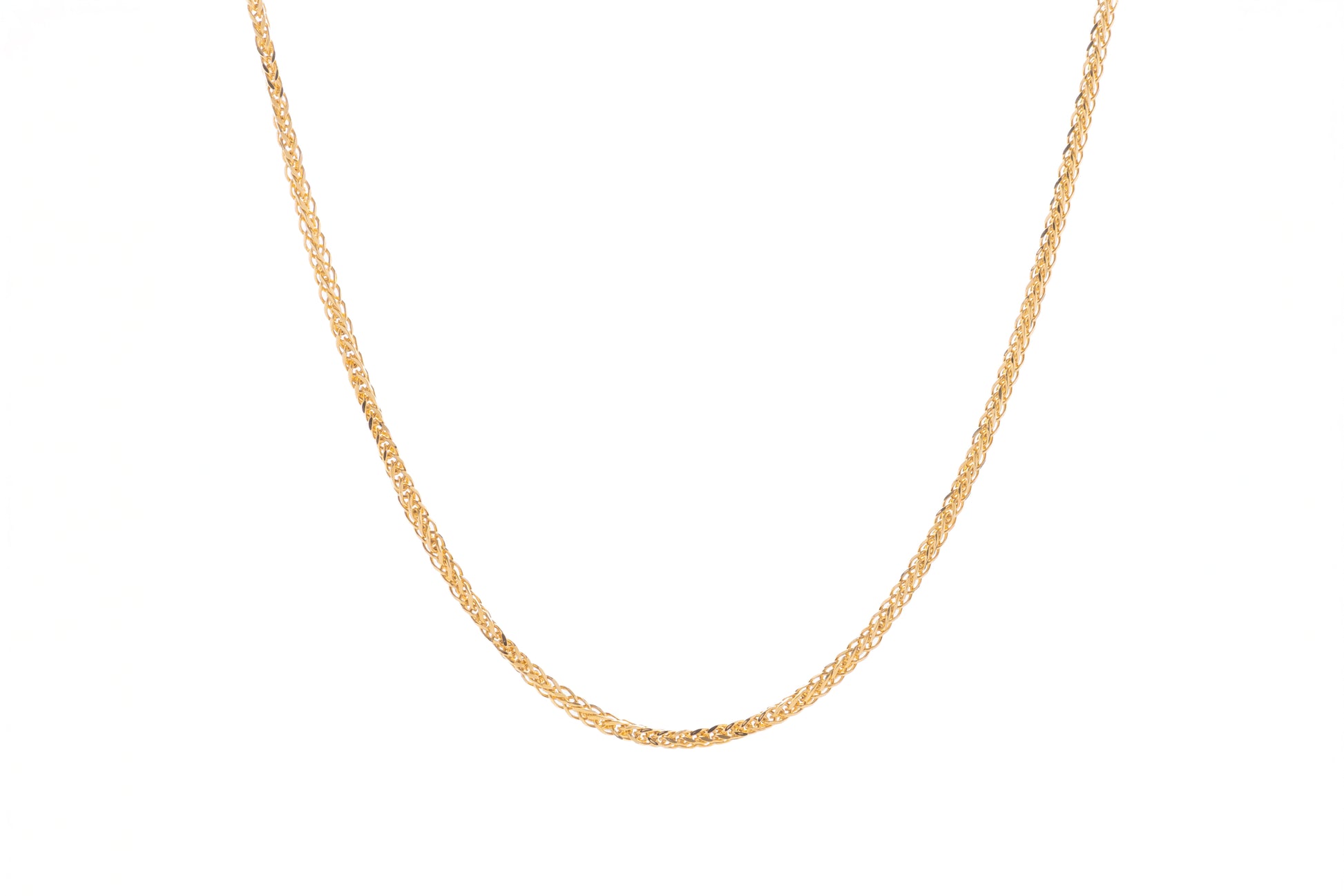 Cadena Tipo Espiga Oro Amarillo 14k