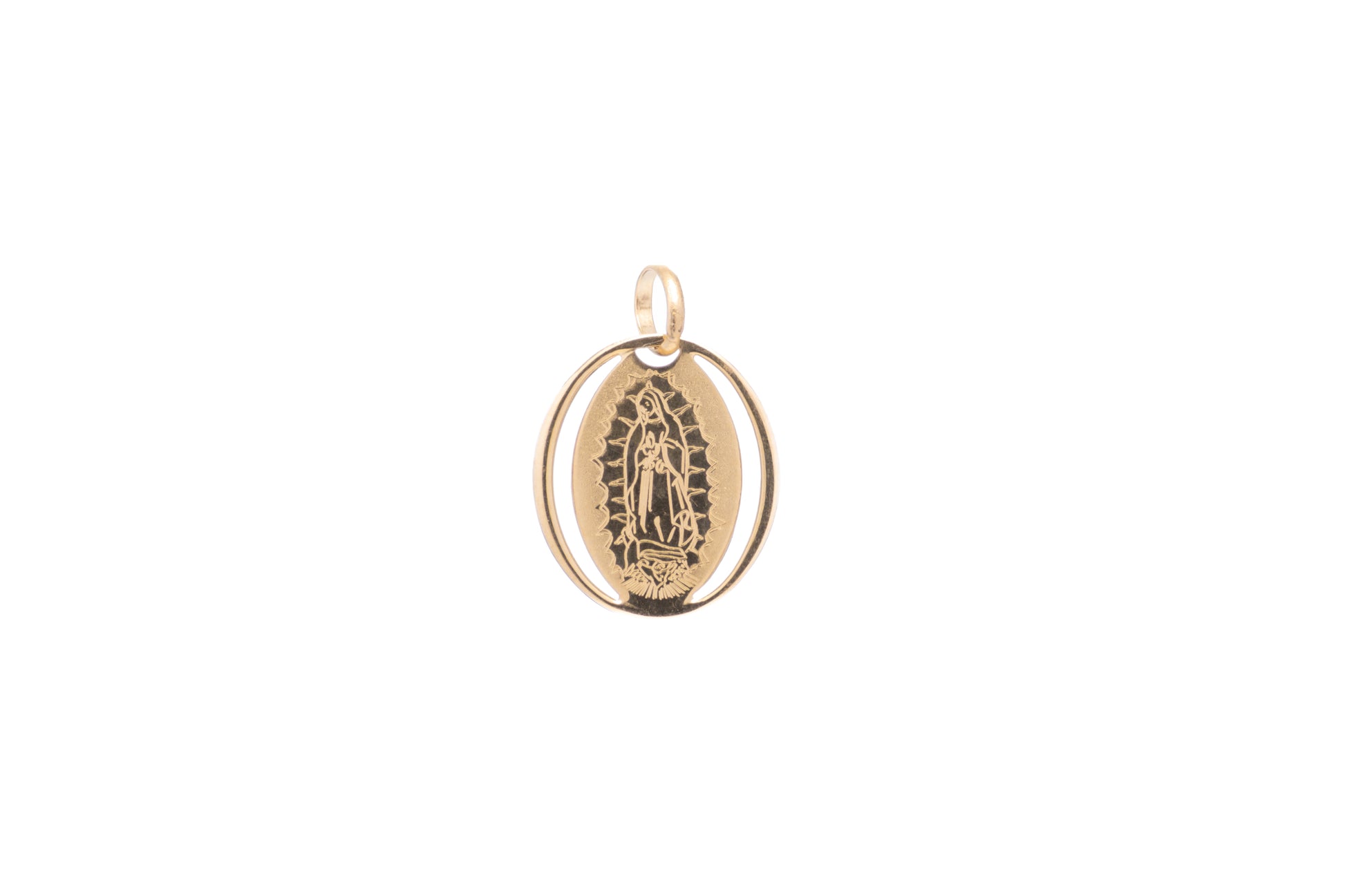 Medalla Virgen Oro Amarillo 14k