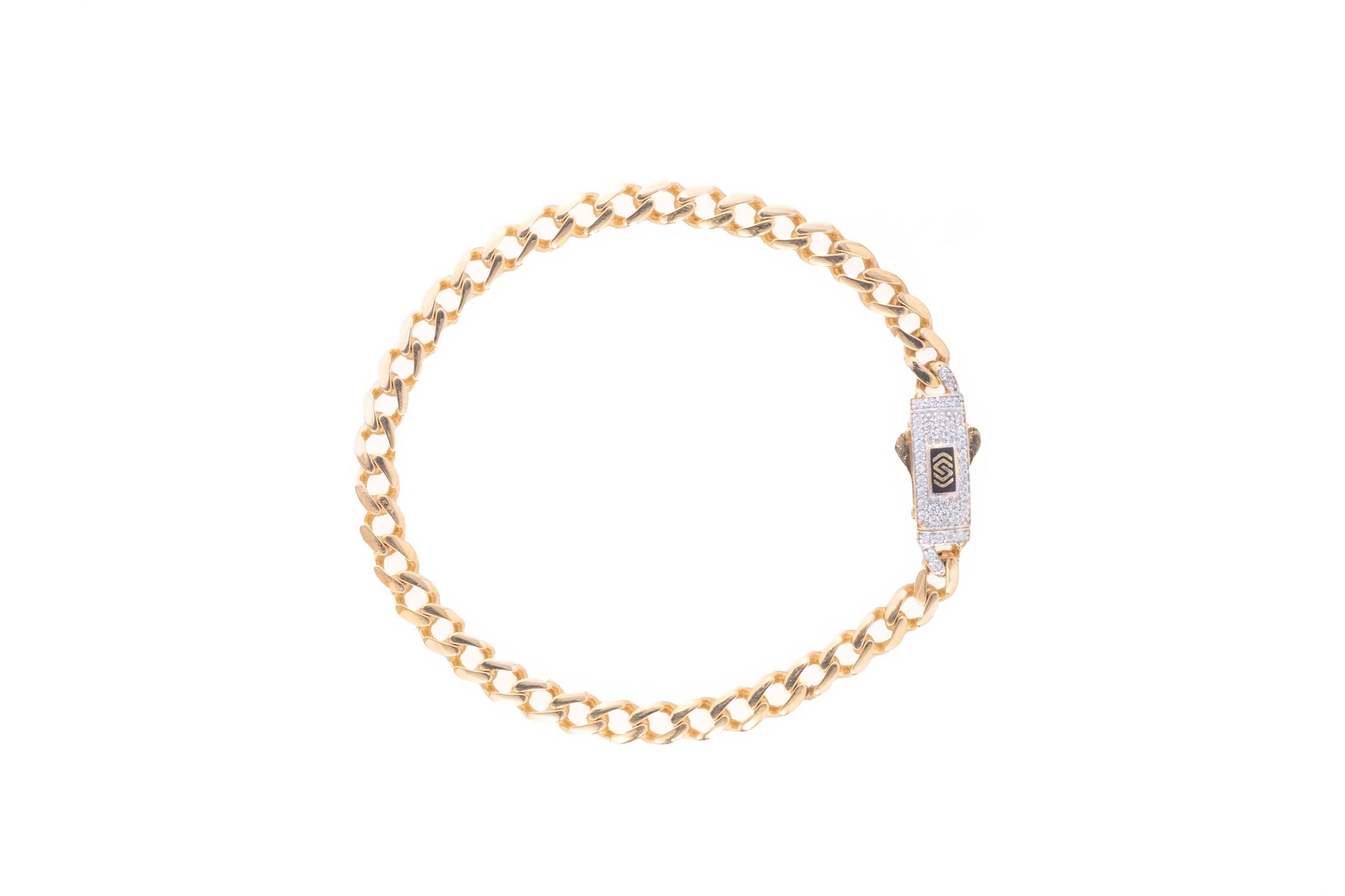 Brazalete Esclava Barbado Mónaco Chain - Oro Amarillo 10k