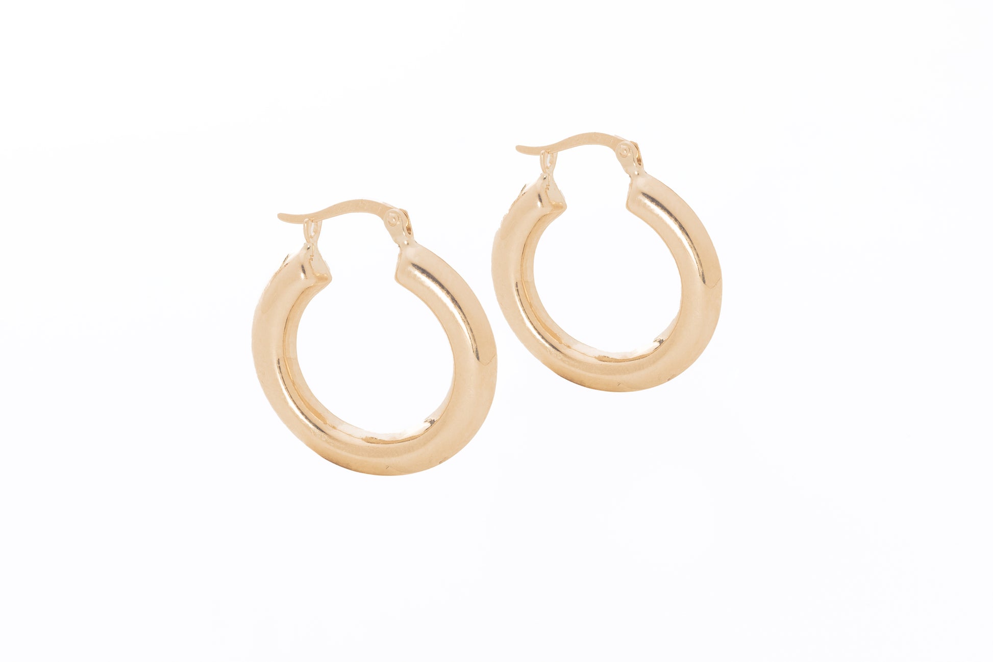 Aretes Arracada Redonda - Oro Amarillo 10k