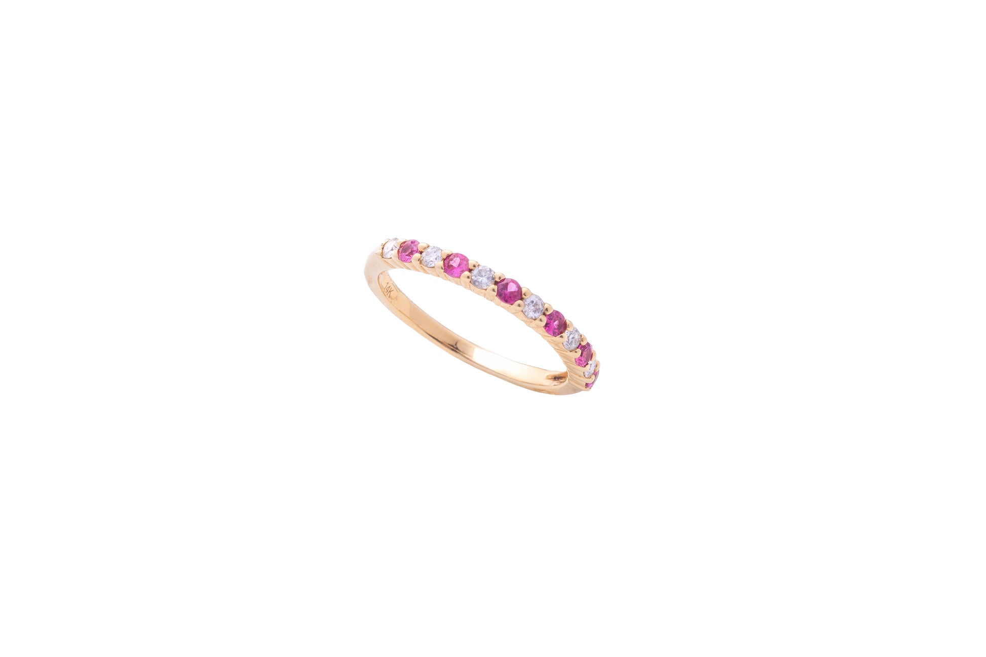 Churumbela de Diamantes y Rubíes - Oro Amarillo 14k